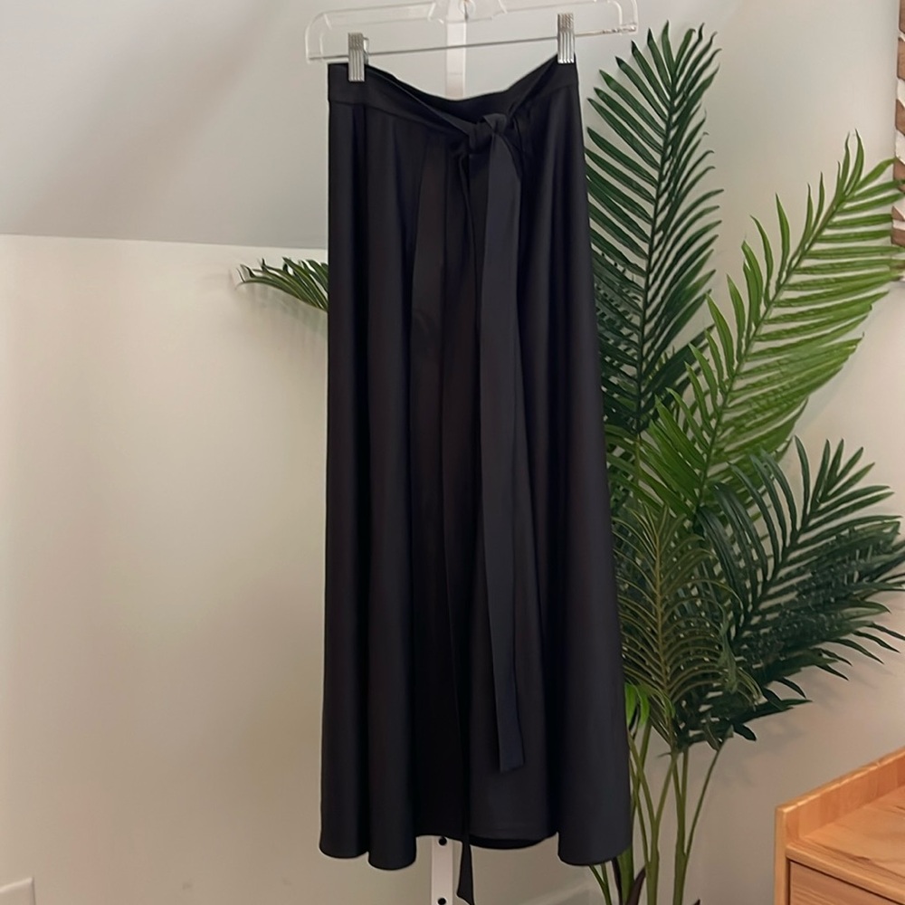 Rotate by birger christensen black maxi wrap skirt‎